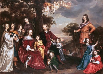 Willem van den Kerckhoven and Family by Johannes Mytens